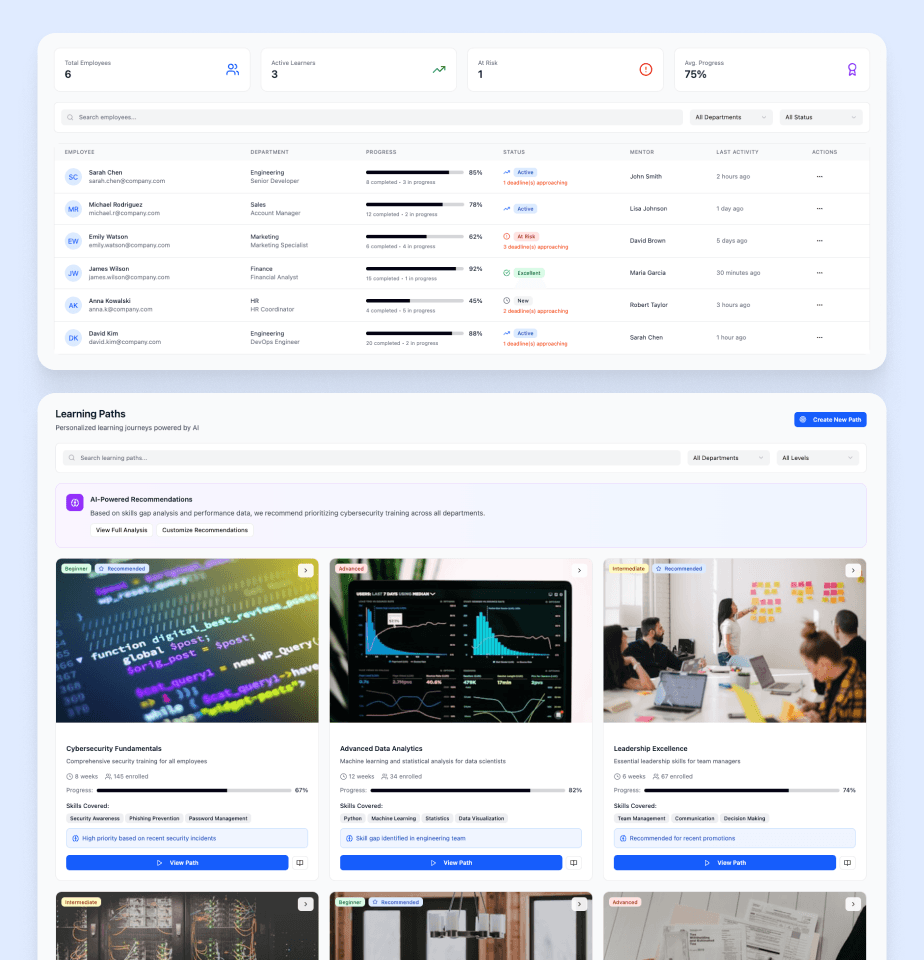 Corporate Learning Platform for Workforce Development